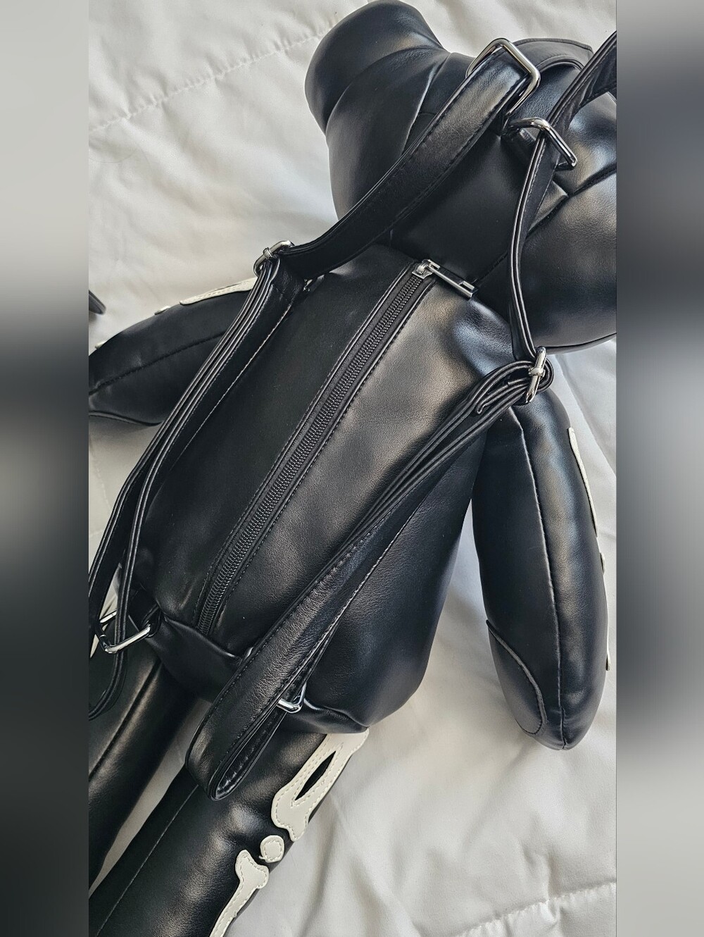 Current Mood Skelly bear Faux Leather Backpack - Picture 2 of 8